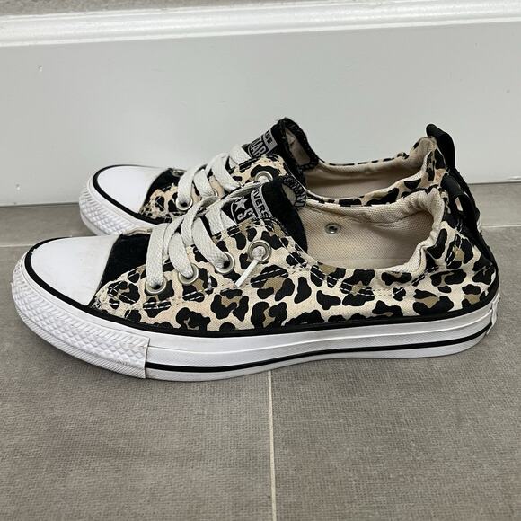 Converse Chuck Taylor All Star Shoreline Womens 7 Cheetah Print Slip On Shoes - Picture 3 of 7